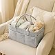 PUTSKA Nursery Storage Basket - Baby Nappy Caddy Organizer for Nappy Station, Newborn Essentials, Baby Shower Gifts and Registry Must-Haves for Boy or Girl
