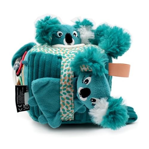Jouet d'éveil bébé cube activités tissu sonore tactile Les Deglingos - 5