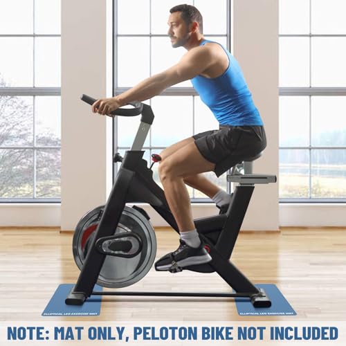 Image of Under Desk Elliptical Mat - Non-Slip Exercise Equipment for Peloton Bike, Small Exercise Mat for Desk Workout Equipment