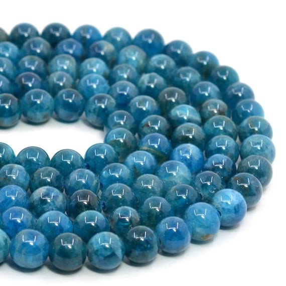 Perles en apatite véritable 6mm gemmes rondes de qualité supérieure - 2