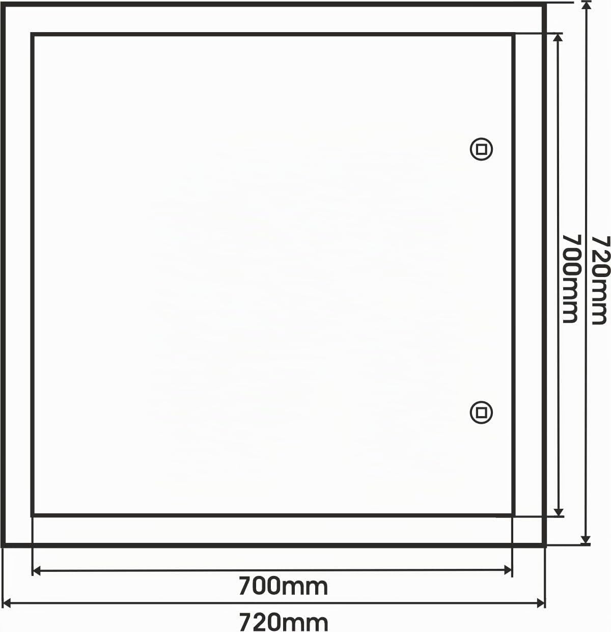 Porte de révision Primus Blanc 700 x 700 mm avec fermeture carrée