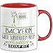 B&auml;ckerin Geschenk Tasse Lustiger Spruch B&auml;ckerin Weil Superheldin Kein Offizieller Beruf Ist Geschenkidee (Rot)