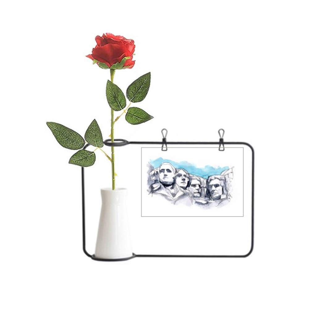 Fleur artificielle Rushmore vase suspendu bouteille décoration pour intérieur et salon