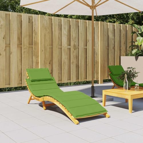 Coussin de chaise longue vert 186x58cm en tissu polyester