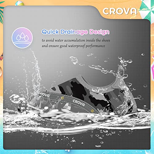 Image of CROVA Toddler Kids Water Shoes Quick Dry Aqua Socks Non-Slip Barefoot Sports Shoes for Boys Girls Toddler