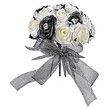 Diseño único: Este ramo de novia de Halloween destaca por su atrevido diseño incorporando calaveras y arañas, perfecto para bodas temáticas o celebraciones de Halloween, añadiendo un toque macabro y original a tu look nupcial, ideal para quienes buscan salirse de lo común y afirmarse. su personalidad