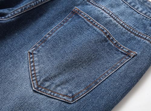 Mens Ripped Jeans Distressed Destroyed Slim Fit Straight Leg Denim Pants3