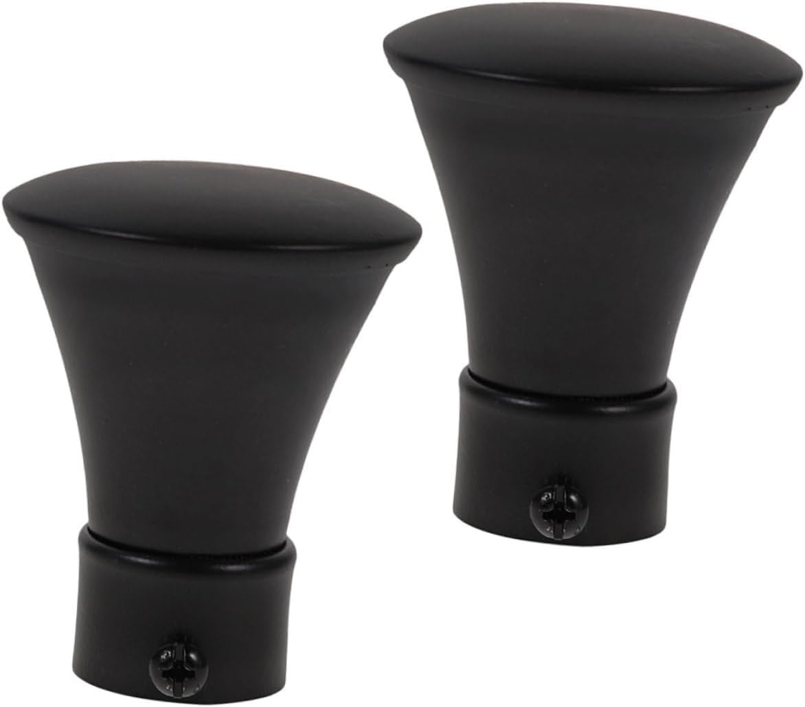 4pcs Curtain Rod Accessories Finials Ends Only Easy Install Bay Window and Living Room Decor
