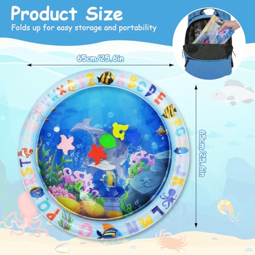 OSDUE Water Sensor Play Mat for Pets Thickened Inflatable Water Bed with Interactive Fish Design - Image 2