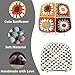 CSWCS 2PCS Crochet Sunflower Car Headrest Covers, Universal Seat Cover, Boho Car Decor, Fit Sedans, SUVs, Trucks (19Multicolor-Sunflower)