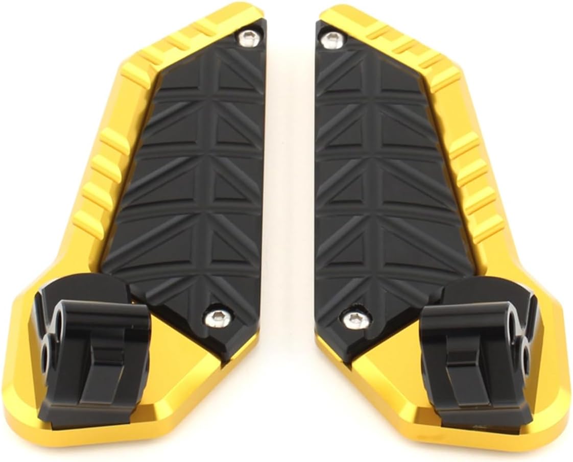 Motorcycle Folding Passenger Foot Pegs Rear Seat Footrests Pedals Compatible with Honda ADV150 2019-2023 ADV160 2021-2023, Gold