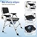 4 in 1 Folding Bedside Commode Chair for Elderly with Arms and Back,Adjustable Height Raised Toilet Seat with Handles,Adults Potty Chair for Seniors,Disabled and Pregnant