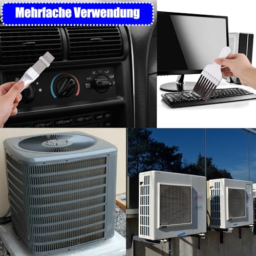 Dacitiery Kondensator Kamm Trockner, 2 Stück Lamellenkamm Trockner, Klimaanlage Kamm Kondensator Reinigung Kamm Klimaanlage Kondensator Flosse Kamm Klimaanlage Fin Reiniger Spule Kondensator Bürste