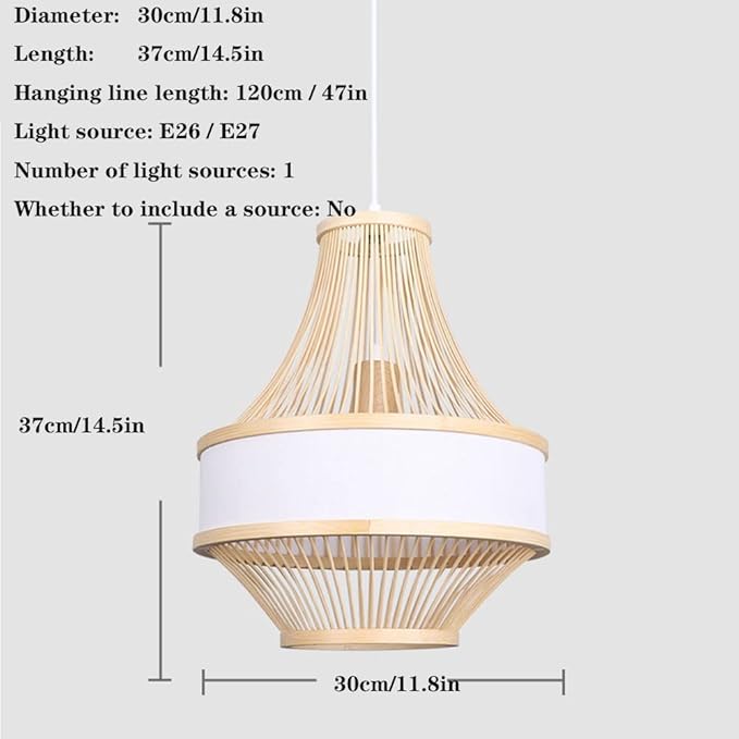 SHUANGZ Nordic Eetkamer Kroonluchter Rieten Weven Bamboe Hanglamp Boerderij Hanglamp Armaturen Japanse Stijl Hot Pot Restaurant Lantaarn Bamboe Lamp photo 3