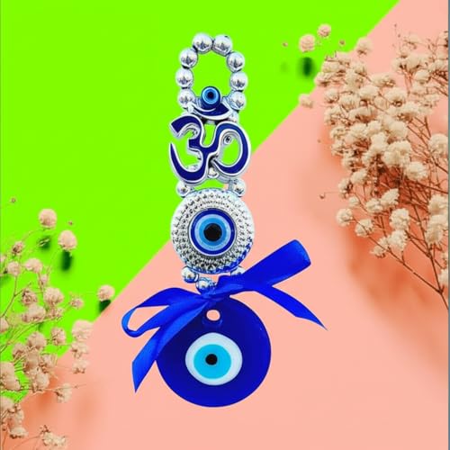 Image of Om Evil Eye Hanging Nazar Battu for Home Entrance Decoration, House Main Door Decor Hanging Decorative Items, Feng Shui Items for Good Luck