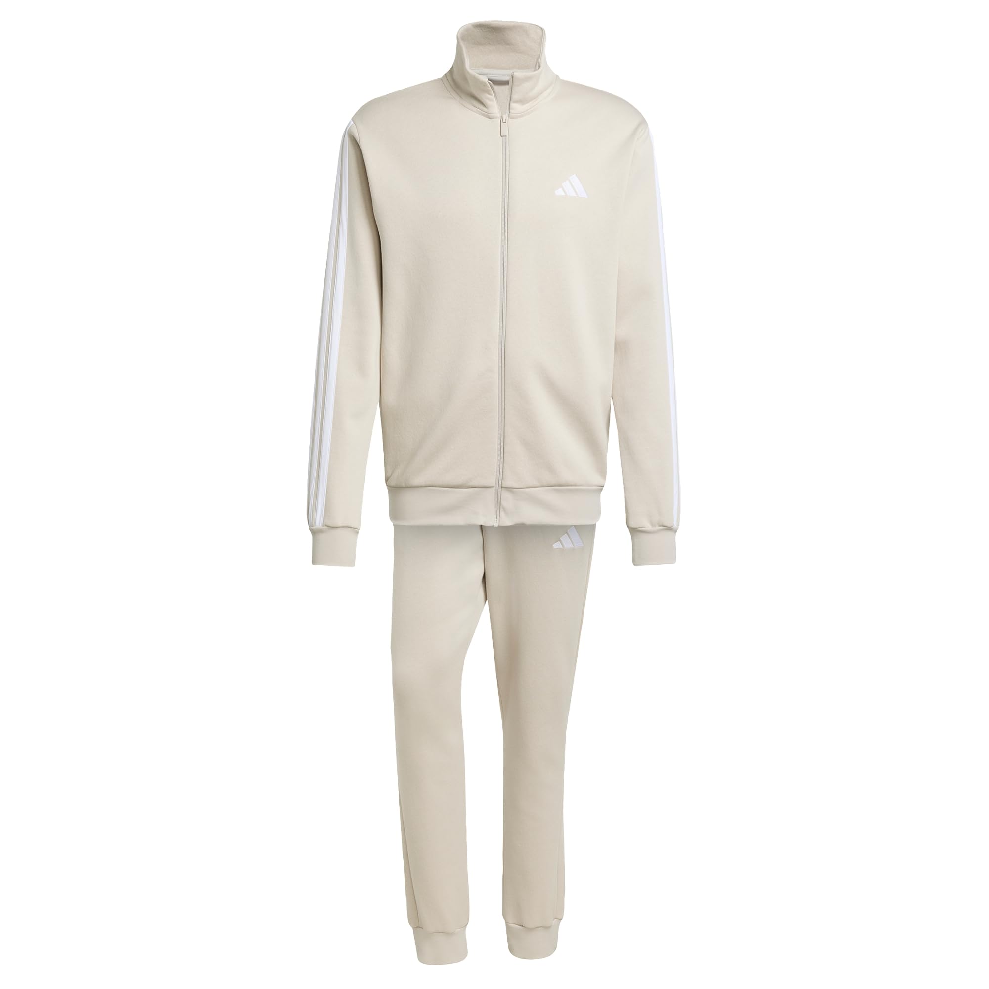 adidas Uomo SPORTSWEAR BASIC 3 STRIPES FLEECE TRACKSUIT, Wonder Alumina, S