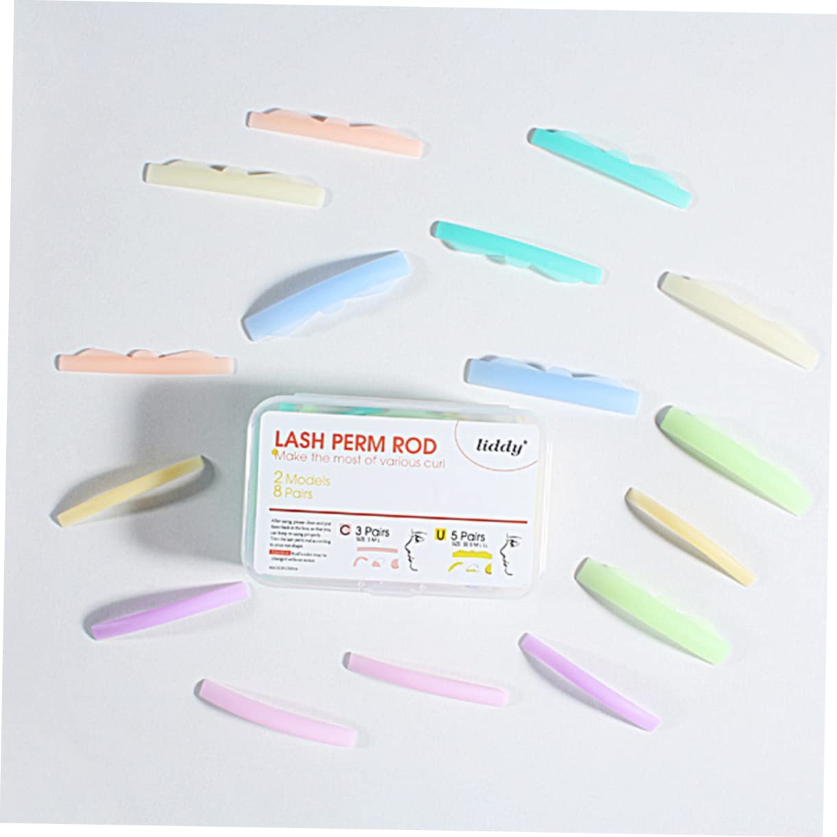 MUSISALY Eyelash Pad Set 8 Pairs Lash Curlers Lash Extension Gasket Beauty Salon Tool