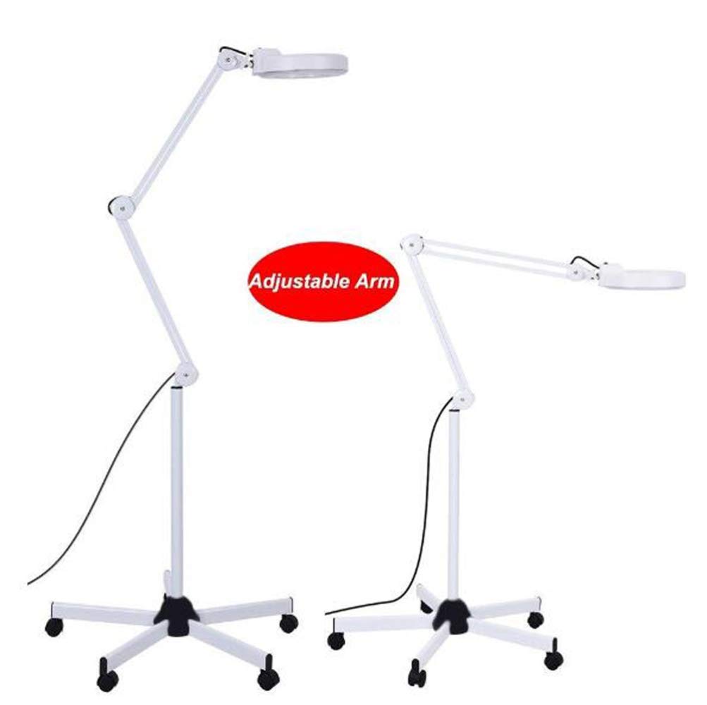 Lámpara De Aumento 8X, Lámpara De Pie, Lupa, Giratoria Plegable, Ajustable En Altura, para Equipos De Belleza, Uñas, Tatuajes Y Cuidado De La Piel