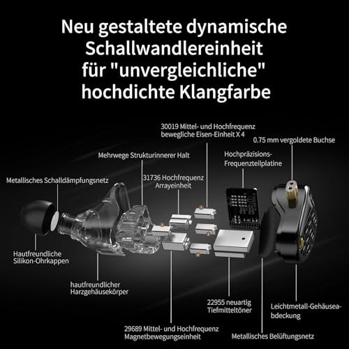 KZ AM16 Écouteurs HiFi IEM haut de gamme pour musiciens avec son stéréo clair pur - 3