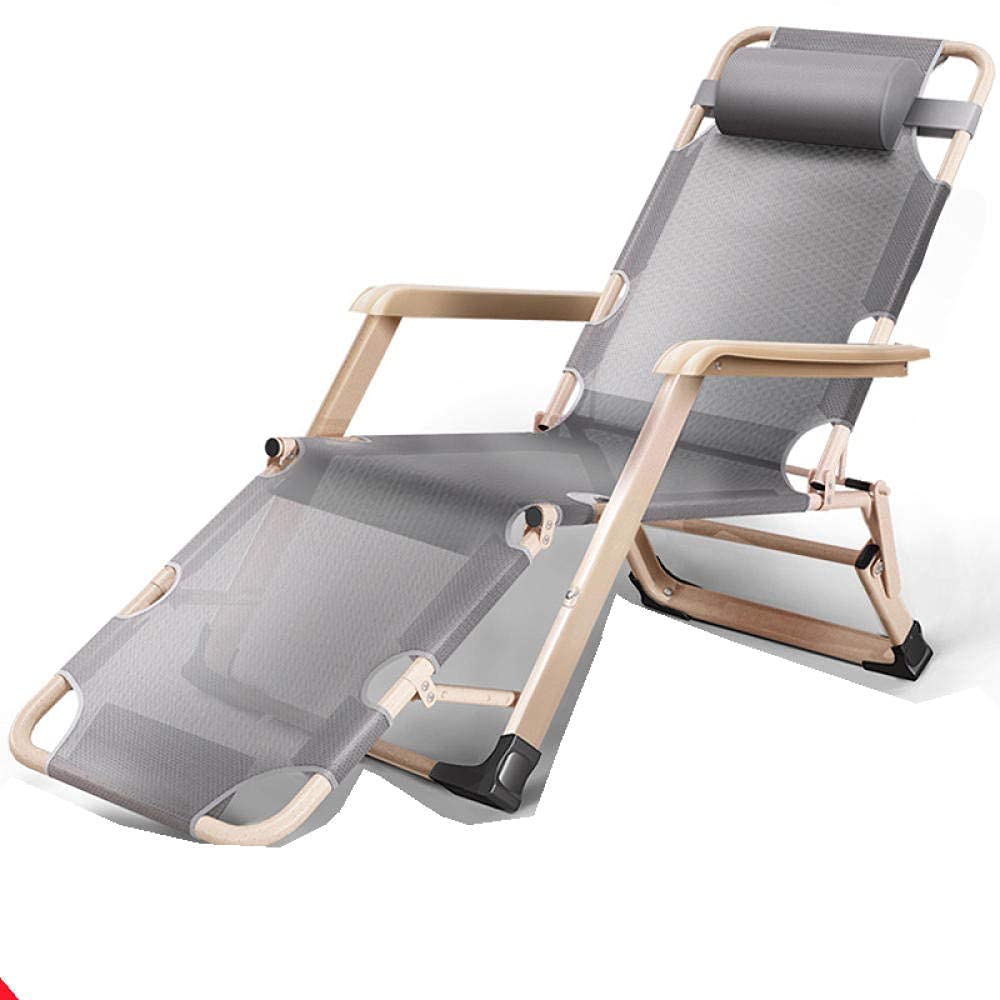 Chaise relax de bureau pliante et réglable grise