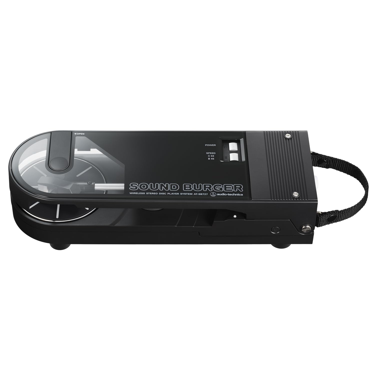 Audio-Technica SB727 Sound Burger Tragbarer Bluetooth-Plattenspieler (schwarz)