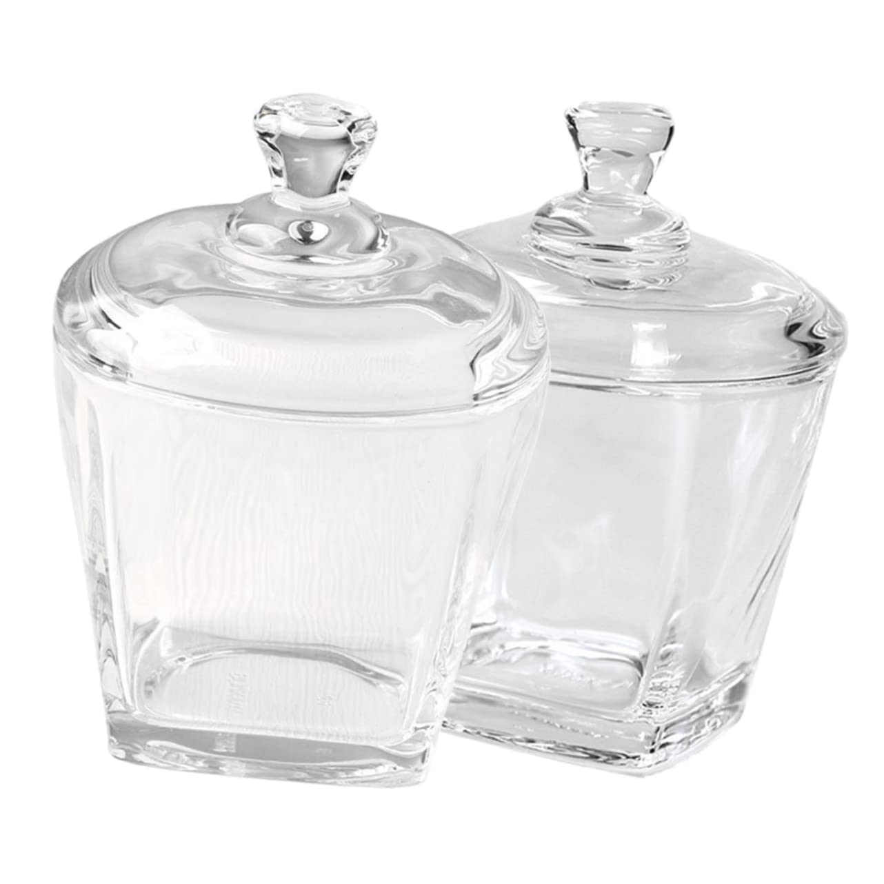 SECFOU Glas Snackbehälter Mit Deckel 260 Ml Klarglas Vorratsglas Luftdicht Teedose Süßigkeitendose