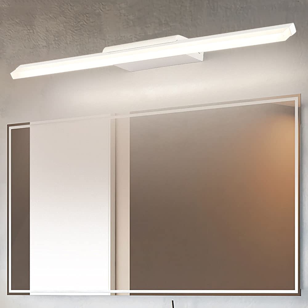 14W LED Rechteck Spiegellampe L60CM Weiß Design Spiegelleuchte Spiegel Frontlicht Badezimmer Wasserdicht Toilette Badezimmer Spiegellicht IP44 Wandleuchte Neutrales Licht 4500K,L40cm 9w