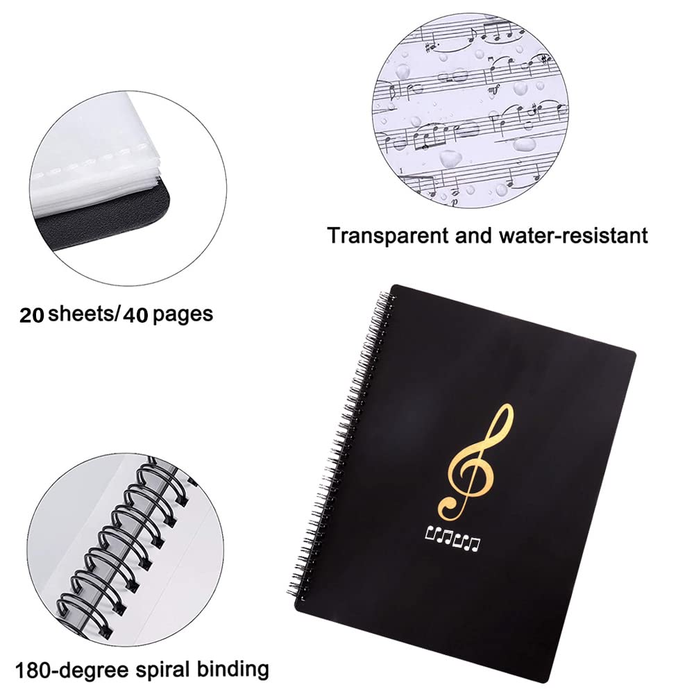 CARTELLA PER SPARTITI A 4 Lati, Cartella Musicale Apribile Su 4 Lati A4, Per Pia EUR 17,99