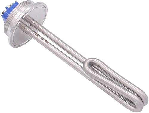 Miniatura 24 de DERNORD Calentador de agua eléctrico de 2 pulgadas (OD64) Tri-clamp 120V 1650W Foldback Elemento de calefacción con baja densidad de vatios