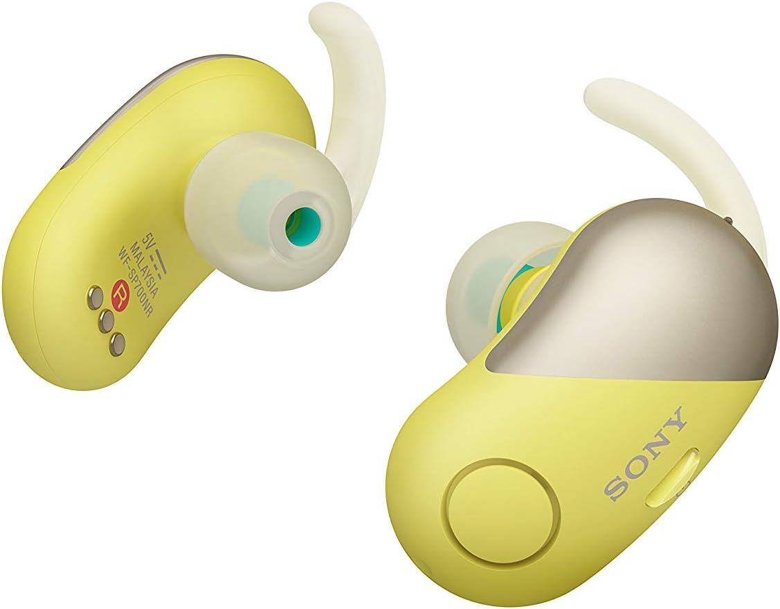 Amazon.com: Sony Auriculares inalámbricos Bluetooth en los oídos:  cancelación de ruido deportes entrenamiento auriculares inalámbricos –  auriculares deportivos a prueba de sudor, micrófono incorporado, extra bajo  – amarillo WF-SP700N/Y (versión 