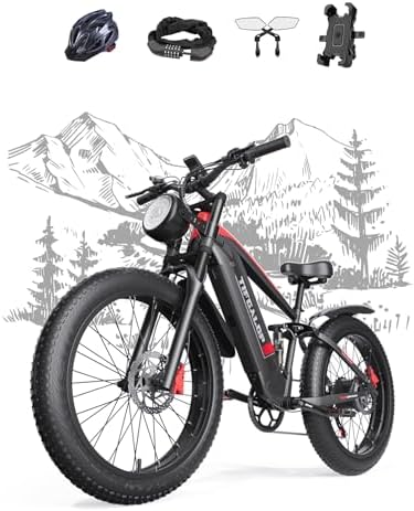 tifgalop Bicicleta eléctrica para Adultos, amortiguación Doble, batería extraíble 48V...