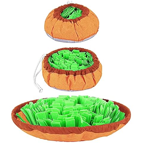 Homacia Snuffle Mat for Dogs - Feeding Mat with Pet Puzzle - Boredom Release Puzzle Toys - Dog Puzzle Toy - Helps Natural Foraging Nose Work Skills - Machine Washable & Durable (Round) Cover
