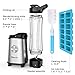 Personal Blender, Sboly Smoothie Blender Single Serve Small Blender for Juice Shakes and Smoothie with 20 oz Tritan BPA-Free Blender Cup, 300W (with Silicone Ice Cube Tray/Bottle Brush)