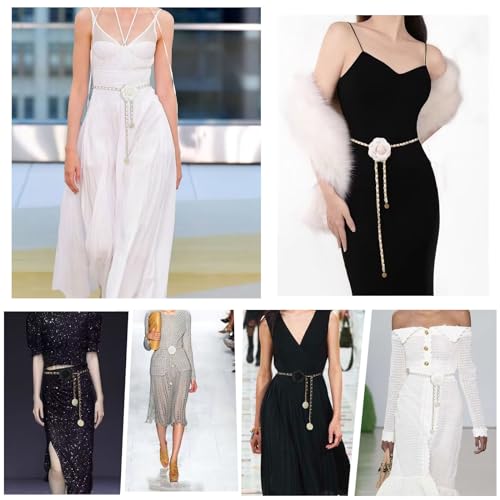 Metal waist chain dress Thin waist belt for women with skirt banquet party dress Large size belt for women Jeans accessories4