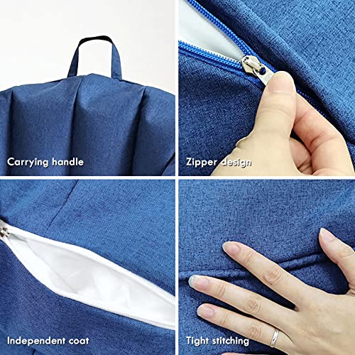 Lapeasy Bean Bag Chair Cover, Huge Bean Bag Chair For Adults And Kids(No Filler), Fluffy Chair Cover For Living Room,Soft Washable Large Bean Bag-Blue #TOP3
