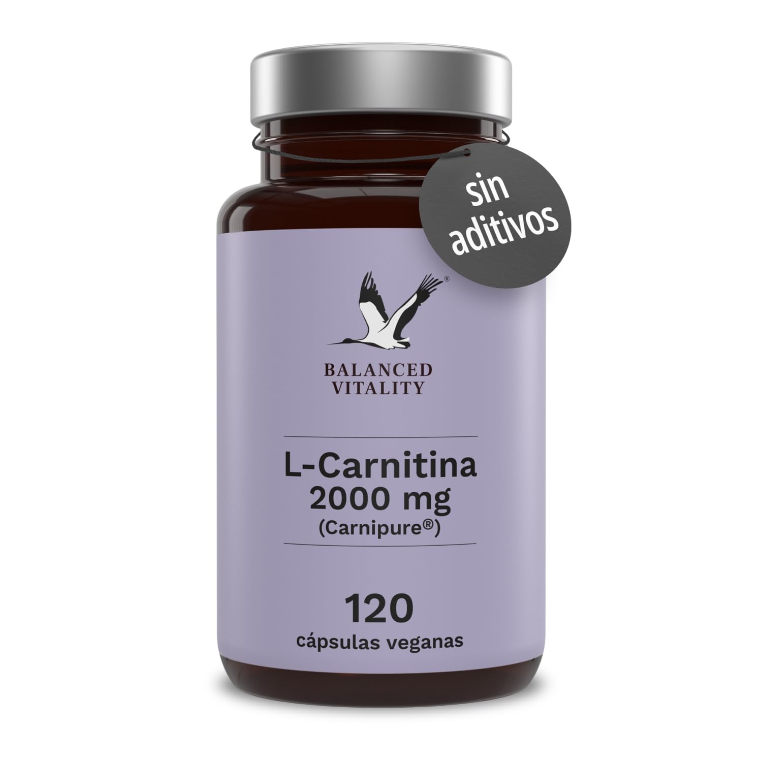 L-Carnitina Alta Dosis - 2000 mg - Premium: Carnipure® por el Lonza - 120 cápsulas vegetales - Probado en laboratorio - Sin aditivos - Made in Germany - Balanced Vitality
