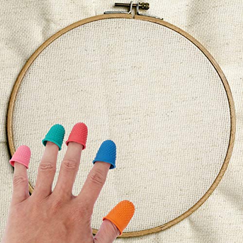 10pcs Rubber Finger Tips Pads Grips Reusable Finger Protector Fingertip Grips for Money Counting Collating Writing Sorting Task Hot Glue Finger Protector - Thumbnail 2