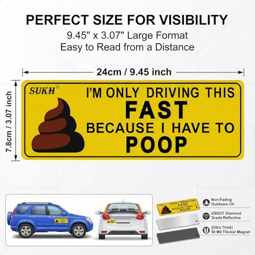 Sukh Funny Car Magnet
