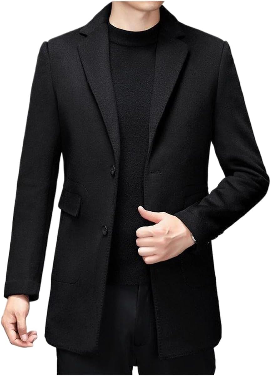Autumn and Winter Men's Reversible Jacket Business Coat Slim Down