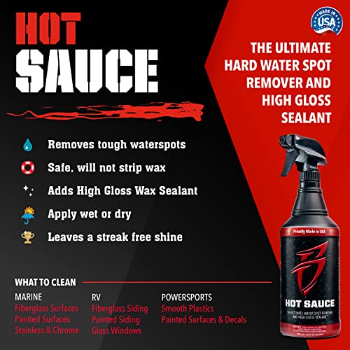 Boat Bling HS - 0032 Hot Sauce Premium Hard Water Spot Remover W/High-Gloss Wax Sealants thumb #3