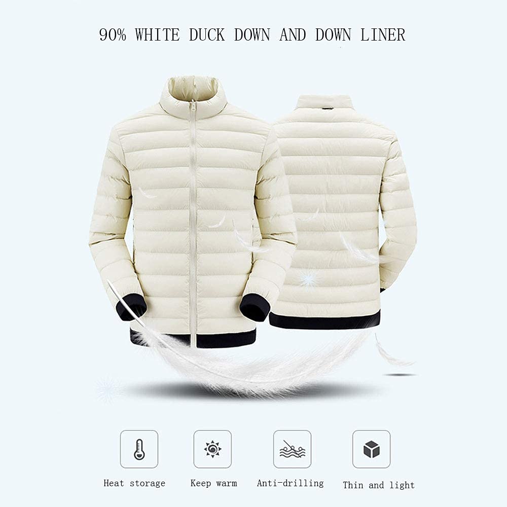 MU Hombre Impermeable 3 en 1 Chaqueta de Esquí Abajo Chaqueta Abrigo de Invierno Caliente Chaquetas de Snowboard a Prueba de Viento con Capucha Desmontable Abrigo de Montaña/Blue/4Xl