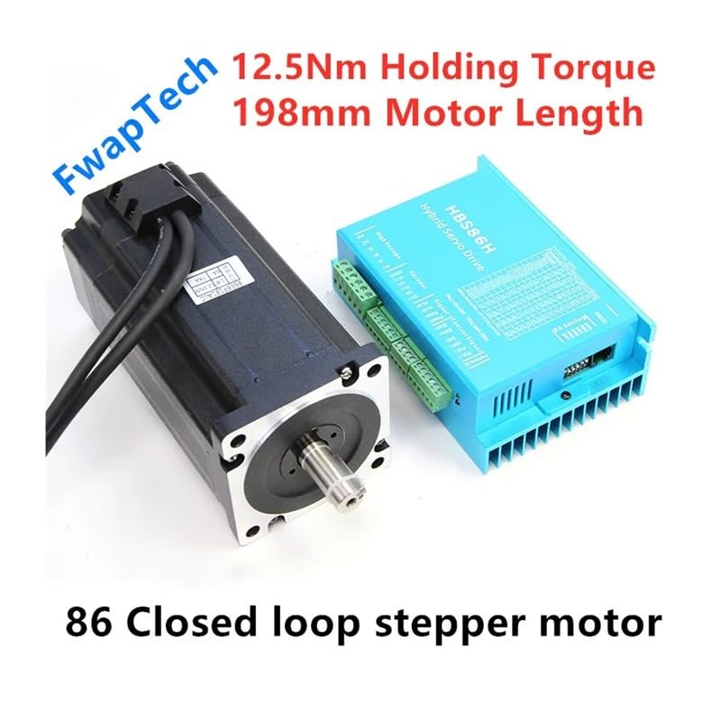 POWTAXBJGD Nema 34 Stepper Electronic Starter Driver Servo Electronic Starter 86HSE12N+HBS86H Closed-Loop Step Electronic Starter 12NM Nema34 86 Hybrid Closed Loop 2-Phase.