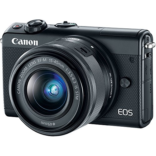 Canon EOS M100 with EF-M 15 - 45 mm lens - Black