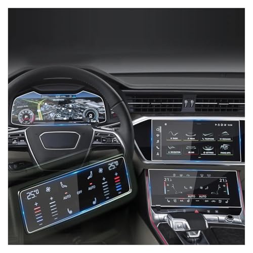 Verre trempé Audi A6 2023 évite reflets tableau bord