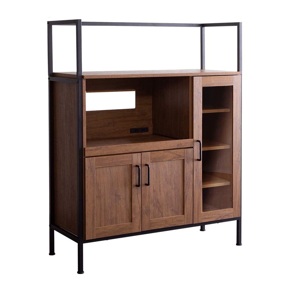 Amazon｜レンジ台 食器棚 キッチンカウンター ロータイプ 幅90cm 木製  