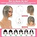 Uaismewow Hair Toppers for Women Gray Hair Toppers for Women 100% Remy Human Hair Grey Hair Toppers for Women with Thinning Hair Short Hair Pieces for Women Real Hair Toppers Grey