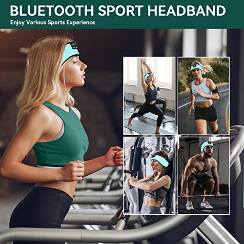 Schlafkopfhörer Bluetooth Sport Stirnband, Schlaf Kopfhörer Schlafmaske Drahtlose Musik Schlaf Kopfhörer Bluetooth Kopfhörer mit ultradünnen HD Stereo für Schlafen Joggen Yoga Meditation (Blau) - Image 3