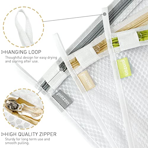 Amazon Brand - Pinzon Durable Honeycomb Mesh Laundry Bags, Washing Machine Wash Bags, Reusable And Durable Mesh Wash Bags For Delicates Blouse, Hosiery, Underwear, Bra, Lingerie Baby Clothes - 3M #TOP2