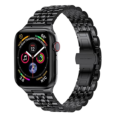 Preisvergleich Produktbild CHENPENG Edelstahlband Business Ersatzarmband, Kompatibel mit Apple Watch Ultra Thin Version Metallarmband Strap Bands Damen Herren Mädchen,1,38 / 40MM
