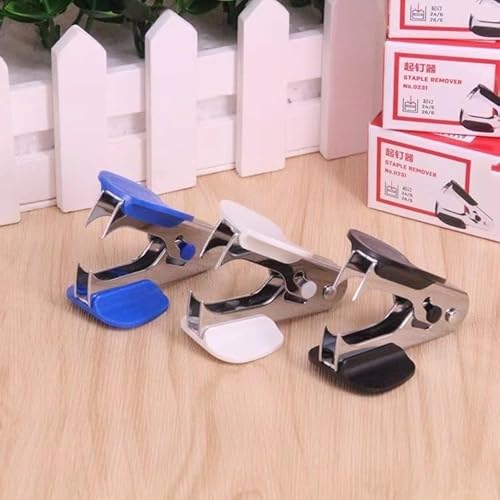 Removedor de grampos estilo pinho de aço branco para removedores de grampos 24/6, 26/6, material esc